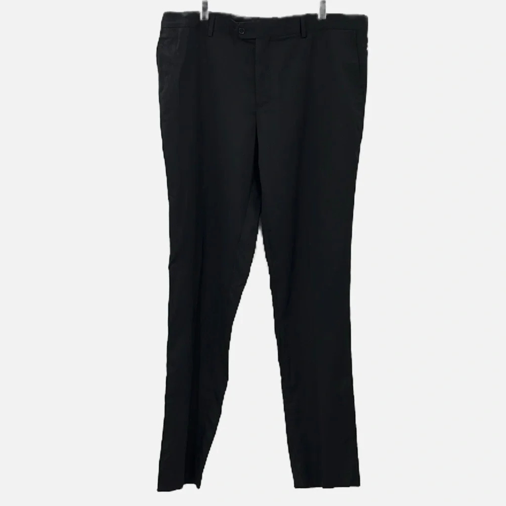 Zanetti Flat Front Dress Pants in Black - NWOT - Size 42L